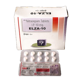 Doosje met 2 strips Nitrazepam 10 mg van Elikem
