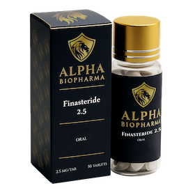 Finasteride van Alpha BioPharma voorzijde rechts