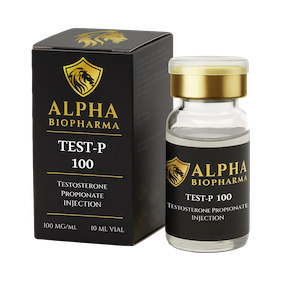 Testosterone Propionate van Alpha BioPharma voorzijde links