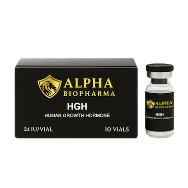 HGH kit 10 vials of 24 iu Alpha BioPharma front view