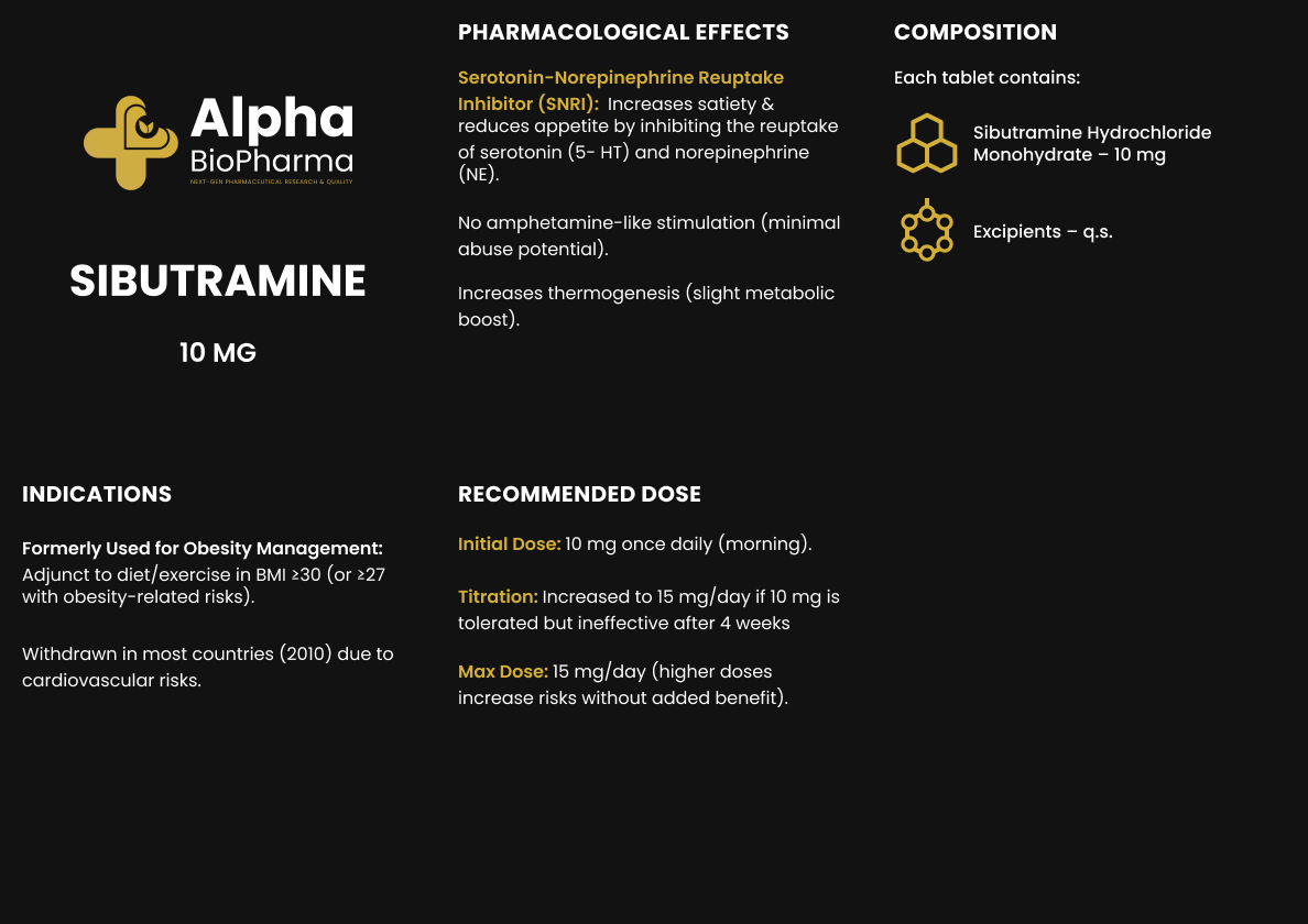 Voorzijde van de Sibutramine bijsluiter